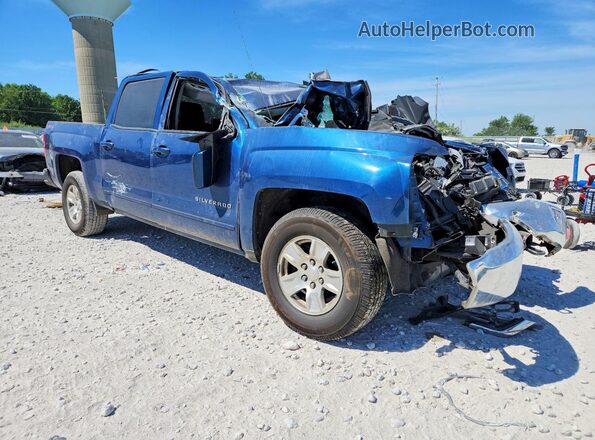 3GCUKREC4JG444448 2018 CHEVROLET SILVERADO Blue Delantero derecho