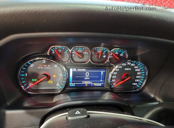 3GCUKREC6GG346935 2016 CHEVROLET SILVERADO Red ხელსაწყოთა პანელის ხედი