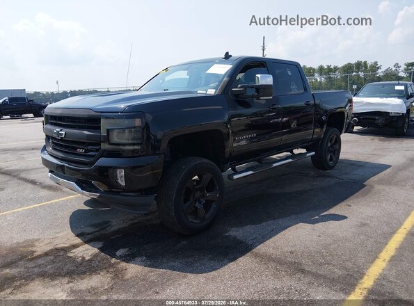 3GCUKREC7GG366627 2016 CHEVROLET SILVERADO Black წინა მარცხენა ხედი სამი მეოთხედიდან