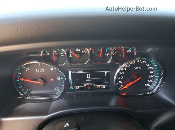3GCUKREC7HG399922 2017 CHEVROLET SILVERADO White Instrument cluster view