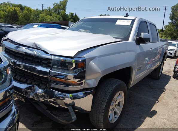3GCUKREC8HG449646 2017 CHEVROLET SILVERADO Silver Առջևի ձախ երեք քառորդ տեսարան