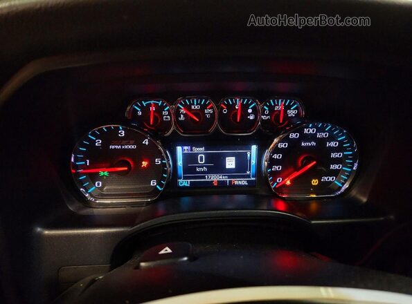 3GCUKREC9JG475971 2018 CHEVROLET SILVERADO White Вид щитка приладів