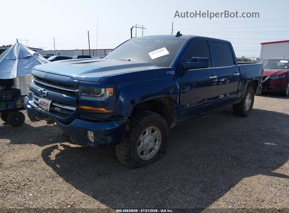3GCUKRECXHG444495 2017 CHEVROLET SILVERADO Blue Передня ліва чверть