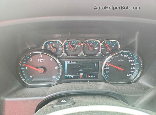 3GCUKREH7GG163328 2016 CHEVROLET SILVERADO Red Instrument cluster view