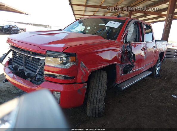 3GCUKSEC6JG119792 2018 CHEVROLET SILVERADO Red Առջևի ձախ երեք քառորդ տեսարան