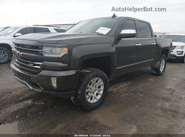 3GCUKSEC8GG199072 2016 CHEVROLET SILVERADO Gray წინა მარცხენა ხედი სამი მეოთხედიდან