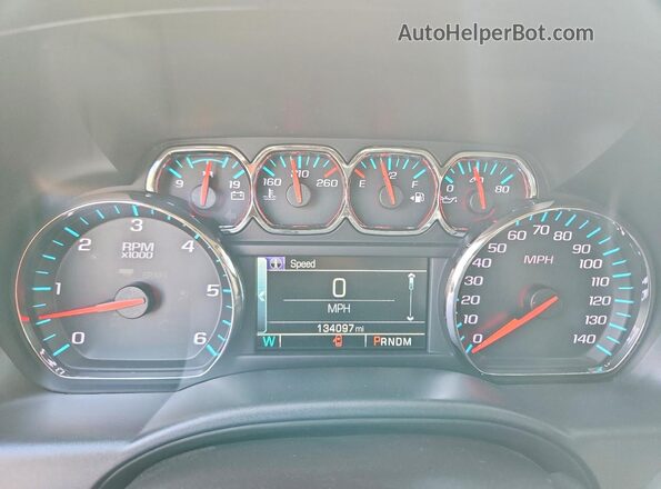 3GCUKTEC4GG236382 2016 CHEVROLET SILVERADO Black Вид щитка приладів