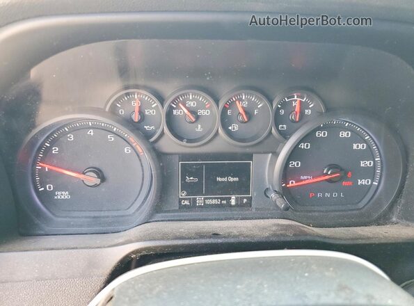 3GCUYBEF6KG700459 2019 CHEVROLET SILVERADO Black Вид щитка приладів