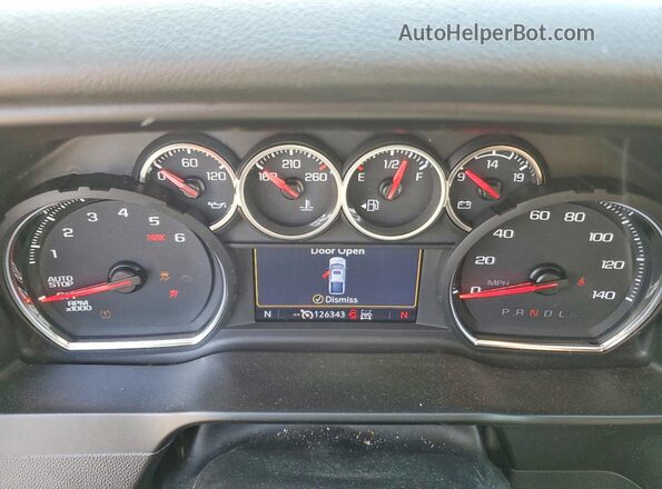 3GCUYDED3LG368914 2020 CHEVROLET SILVERADO Blue ხელსაწყოთა პანელის ხედი
