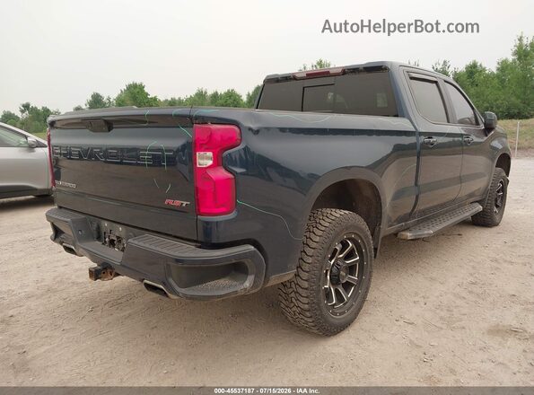 3GCUYEED2KG195696 2019 CHEVROLET SILVERADO Blue Trasero derecho