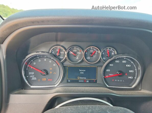 3GCUYEED2LG453670 2020 CHEVROLET SILVERADO Blue Instrument cluster view
