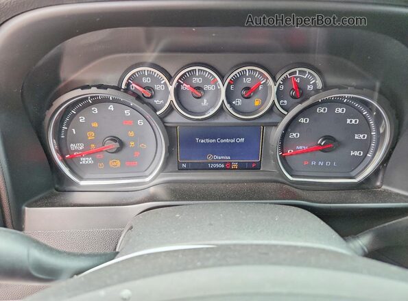 3GCUYEED5LG156957 2020 CHEVROLET SILVERADO Black Instrument cluster view