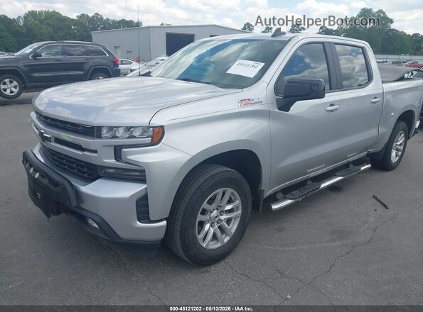 3GCUYEED8KG116595 2019 CHEVROLET SILVERADO Silver წინა მარცხენა ხედი სამი მეოთხედიდან