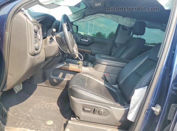 3GCUYEEDXLG345796 2020 CHEVROLET SILVERADO Синий Вид салона спереди