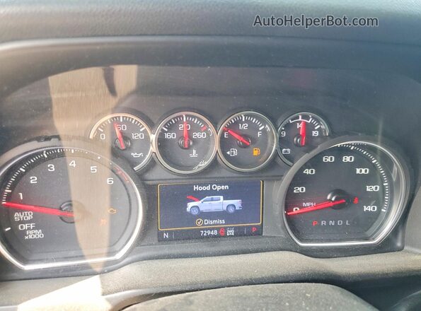 3GCUYEEDXLG345796 2020 CHEVROLET SILVERADO Синий Вид щитка приборов