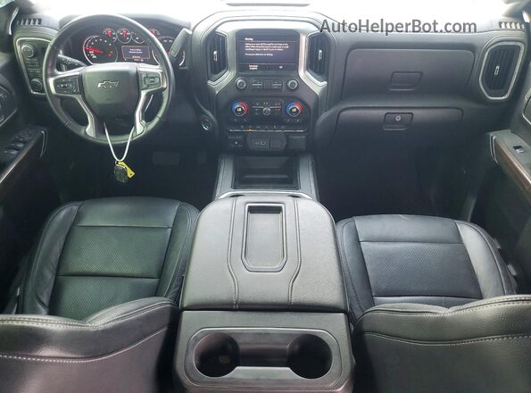 3GCUYEEDXLG345796 2020 CHEVROLET SILVERADO Синий Вид панели приборов