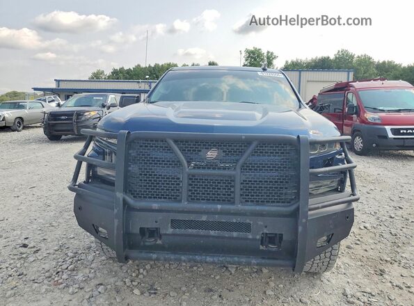 3GCUYEEDXLG345796 2020 CHEVROLET SILVERADO Синий Вид спереди