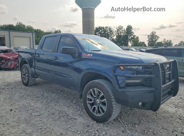 3GCUYEEDXLG345796 2020 CHEVROLET SILVERADO Синий Передняя правая четверть