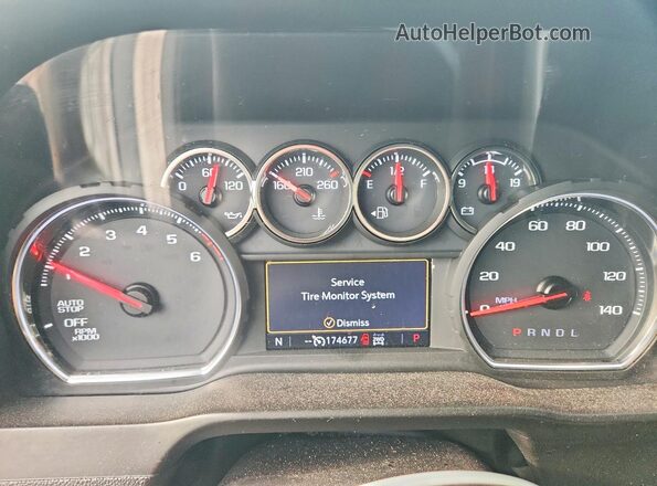 3GCUYGED3LG321237 2020 CHEVROLET SILVERADO Серый Вид щитка приборов
