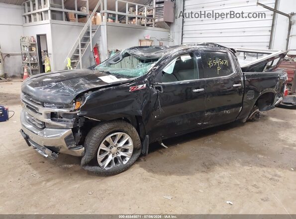 3GCUYGED4NG205175 2022 CHEVROLET SILVERADO Черный Передняя левая четверть