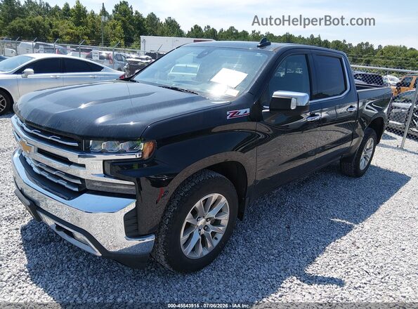 3GCUYGEDXKG229900 2019 CHEVROLET SILVERADO Black წინა მარცხენა ხედი სამი მეოთხედიდან