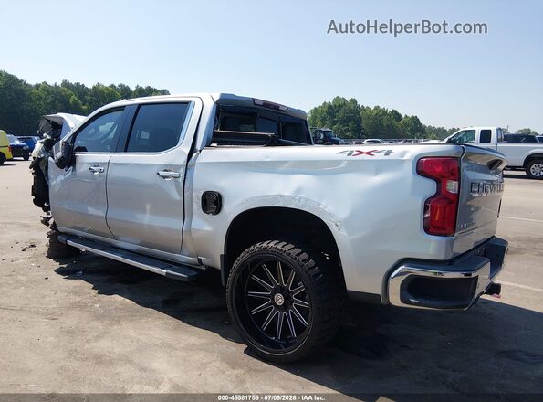 3GCUYGEL8KG167758 2019 CHEVROLET SILVERADO Silver Trasero izquierdo