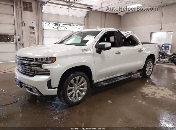 3GCUYHED1KG250267 2019 CHEVROLET SILVERADO White წინა მარცხენა ხედი სამი მეოთხედიდან