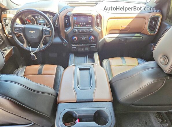 3GCUYHED4MG202443 2021 CHEVROLET SILVERADO White Առջևի վահանակի տեսք