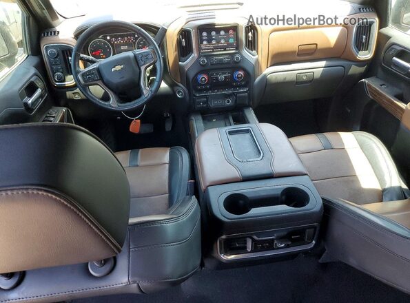 3GCUYHEL0NG104602 2022 CHEVROLET SILVERADO Black Առջևի վահանակի տեսք