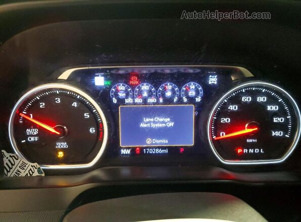 3GCUYHEL2KG116696 2019 CHEVROLET SILVERADO Black ხელსაწყოთა პანელის ხედი