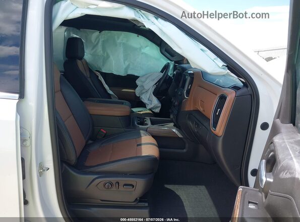 3GCUYHEL6KG304489 2019 CHEVROLET SILVERADO White Widok wnętrza z przodu