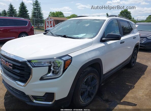 3GKALMEG4PL175393 2023 GMC TERRAIN White Vista tres cuartos delantera izquierda