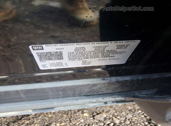3GKALMEG4PL220445 2023 GMC TERRAIN Black Vista de la etiqueta del VIN