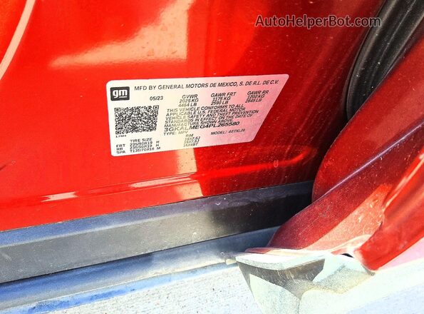 3GKALMEG4PL265580 2023 GMC TERRAIN Maroon Widok naklejki z numerem VIN