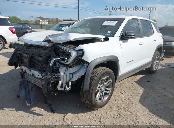 3GKALMEG4SL322496 2025 GMC TERRAIN White წინა მარცხენა ხედი სამი მეოთხედიდან
