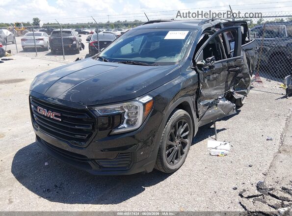 3GKALMEG5PL242471 2023 GMC TERRAIN Black Առջևի ձախ երեք քառորդ տեսարան