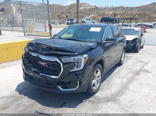 3GKALMEG5RL317267 2024 GMC TERRAIN Black Առջևի ձախ երեք քառորդ տեսարան