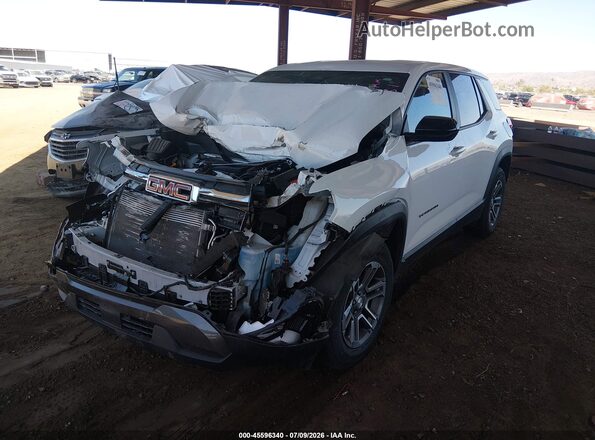 3GKALMEG6TL178855 2026 GMC TERRAIN White წინა მარცხენა ხედი სამი მეოთხედიდან