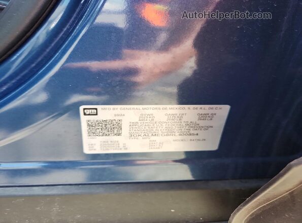 3GKALMEG8RL400854 2024 GMC TERRAIN Blue Vista del compartimento del motor