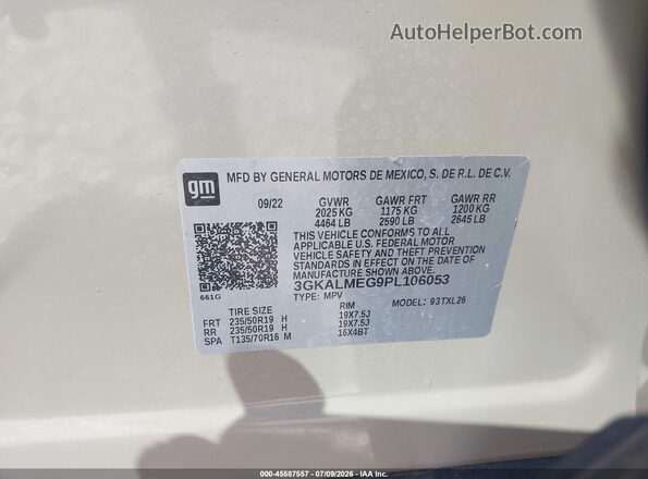 3GKALMEG9PL106053 2023 GMC TERRAIN Tan Շարժիչի բաժամունքի տեսք