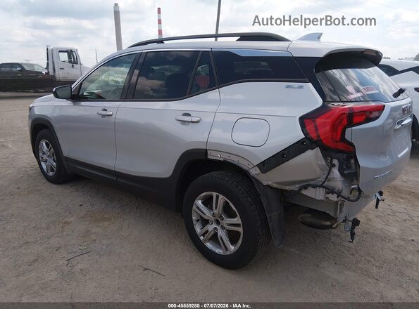 3GKALMEV0JL162677 2018 GMC TERRAIN Silver Trasero izquierdo