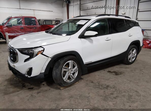 3GKALMEV0JL239080 2018 GMC TERRAIN White Vista tres cuartos delantera izquierda
