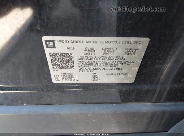 3GKALMEV0LL124854 2020 GMC TERRAIN Black Շարժիչի բաժամունքի տեսք