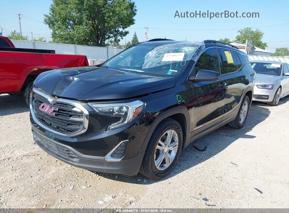 3GKALMEV0LL124854 2020 GMC TERRAIN Black Առջևի ձախ երեք քառորդ տեսարան