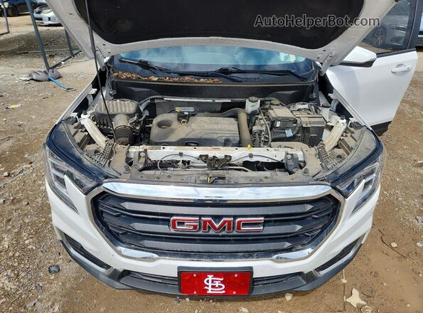 3GKALMEV0NL112464 2022 GMC TERRAIN White Вид підкапотного простору