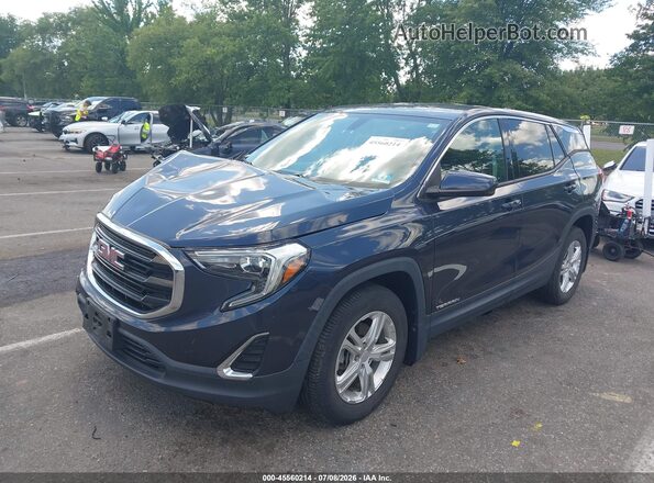 3GKALMEV1JL276722 2018 GMC TERRAIN Blue Առջևի ձախ երեք քառորդ տեսարան