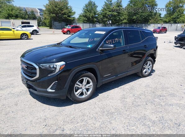 3GKALMEV1JL411522 2018 GMC TERRAIN Black Առջևի ձախ երեք քառորդ տեսարան