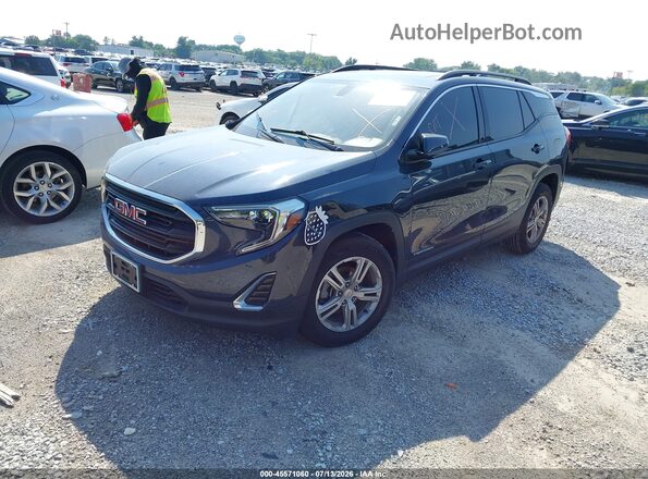 3GKALMEV1KL120021 2019 GMC TERRAIN Dark Blue Vista tres cuartos delantera izquierda