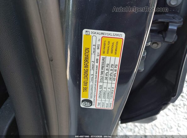 3GKALMEV1KL120021 2019 GMC TERRAIN Dark Blue Vista del compartimento del motor