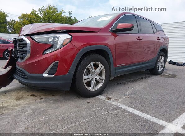 3GKALMEV1LL250821 2020 GMC TERRAIN Red Առջևի ձախ երեք քառորդ տեսարան